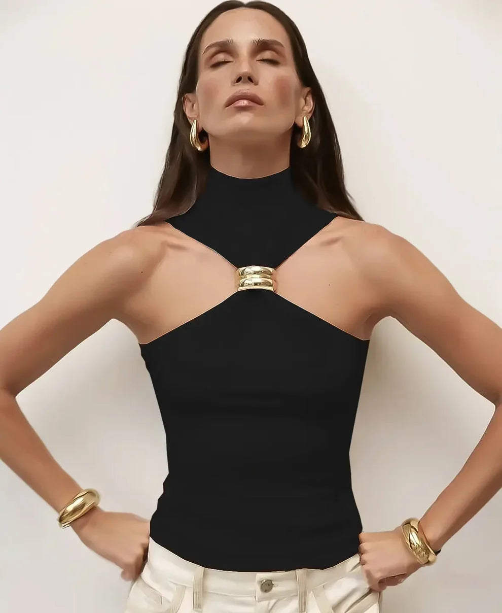 Hazel | Ring Detail Sleeveless Tank Top