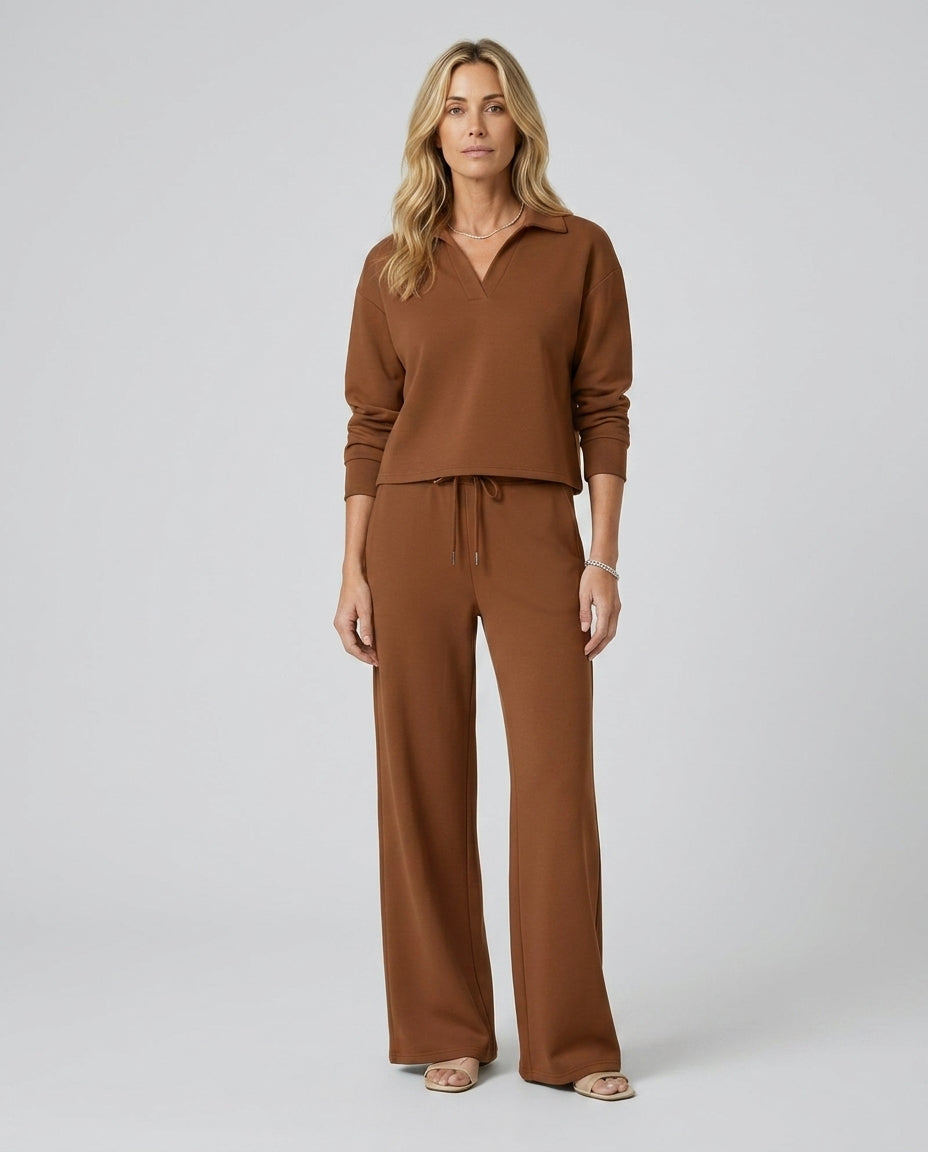 Anouk | Collared Wide-Leg Trousers Co-ord Set