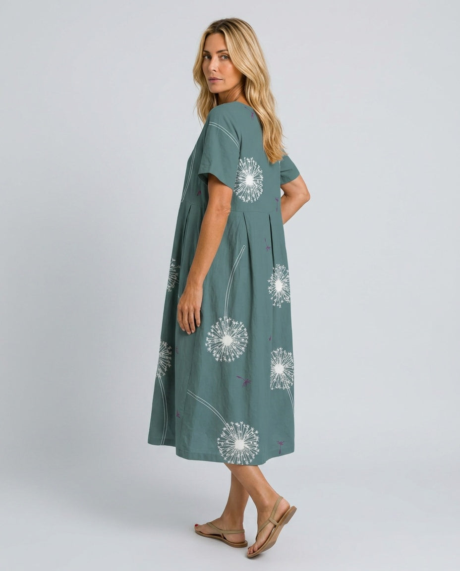 Josie | Floral Print Garden Party Midi Dress