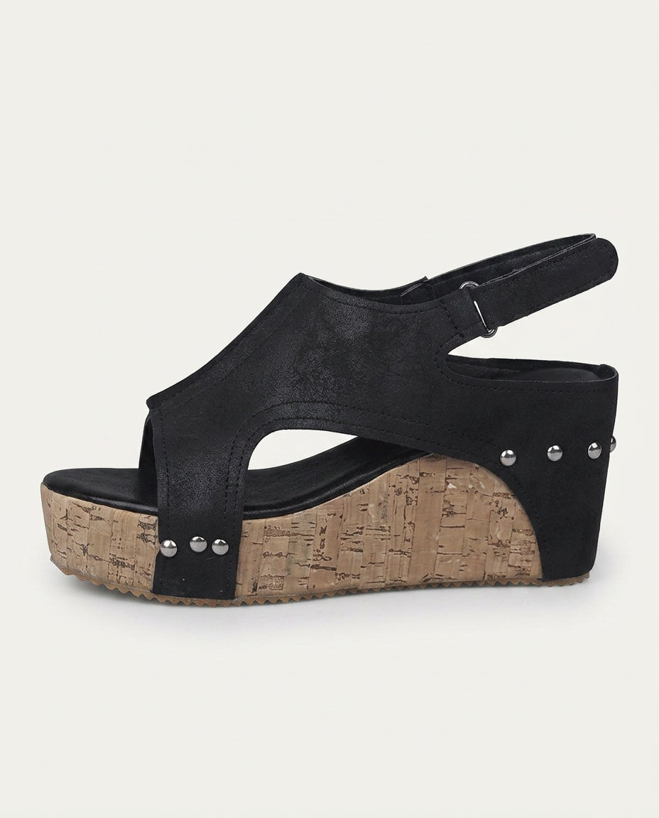 Aurelia | Cushioned Platform Wedge Open Toe Sandals