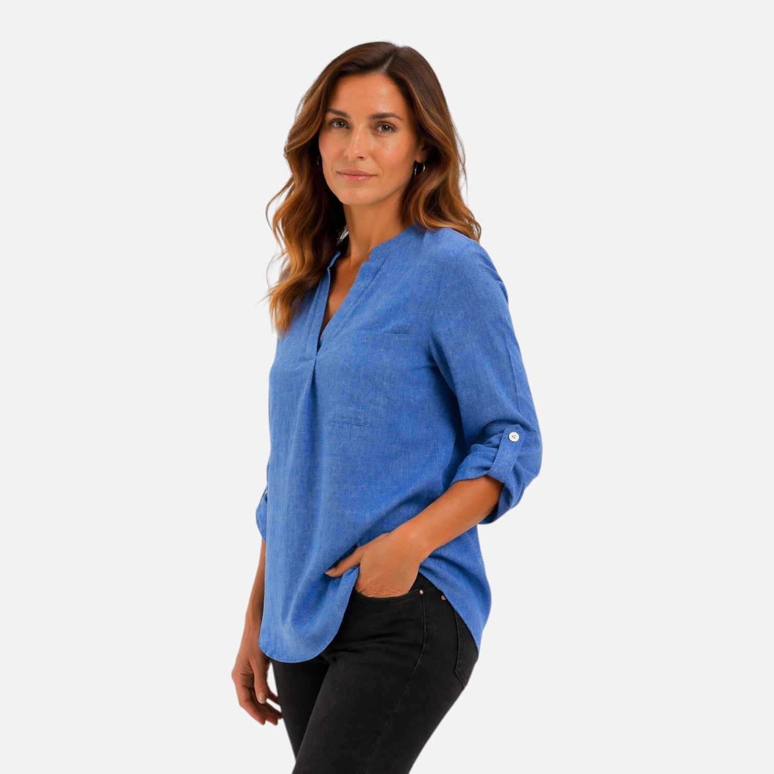 Ellie | V-Neck Long Sleeve Top