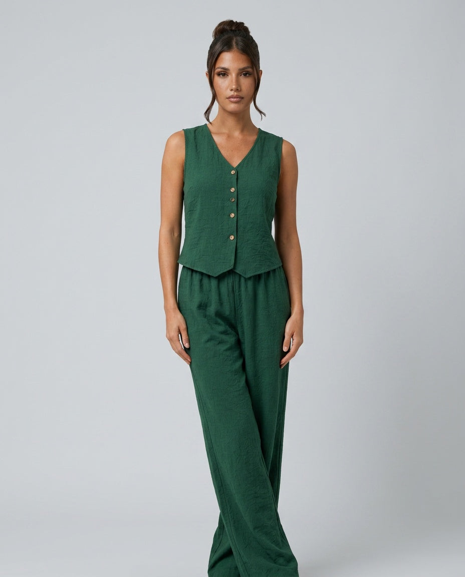 Scarlett | Lightweight Wide-Leg Two-Piece Set