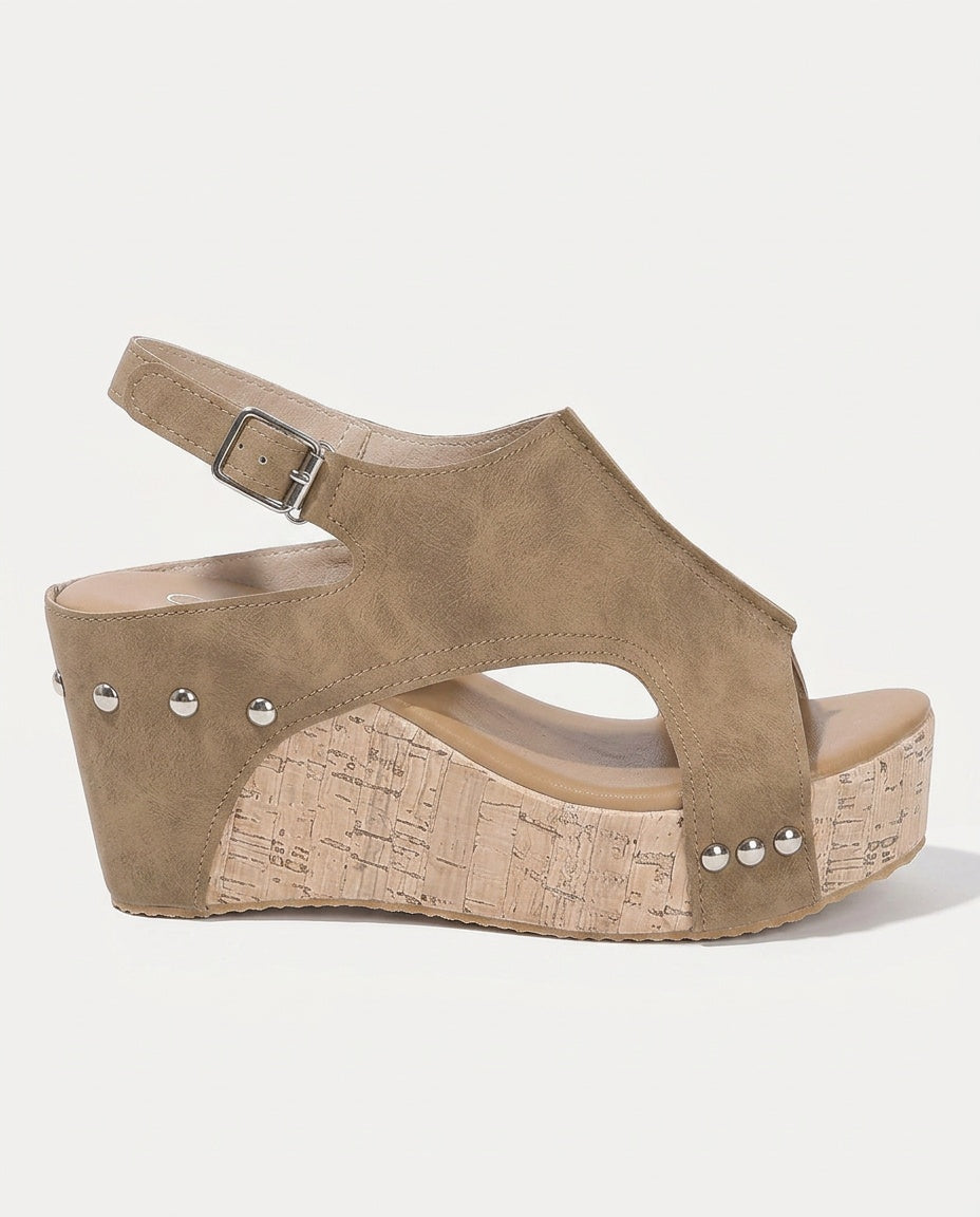 Aurelia | Cushioned Platform Wedge Open Toe Sandals