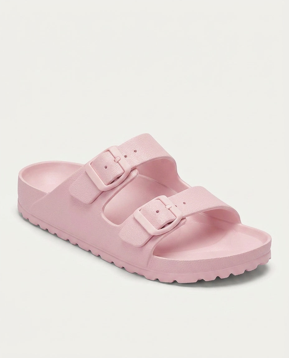 Scarlett | Double Buckle Cushioned Slides