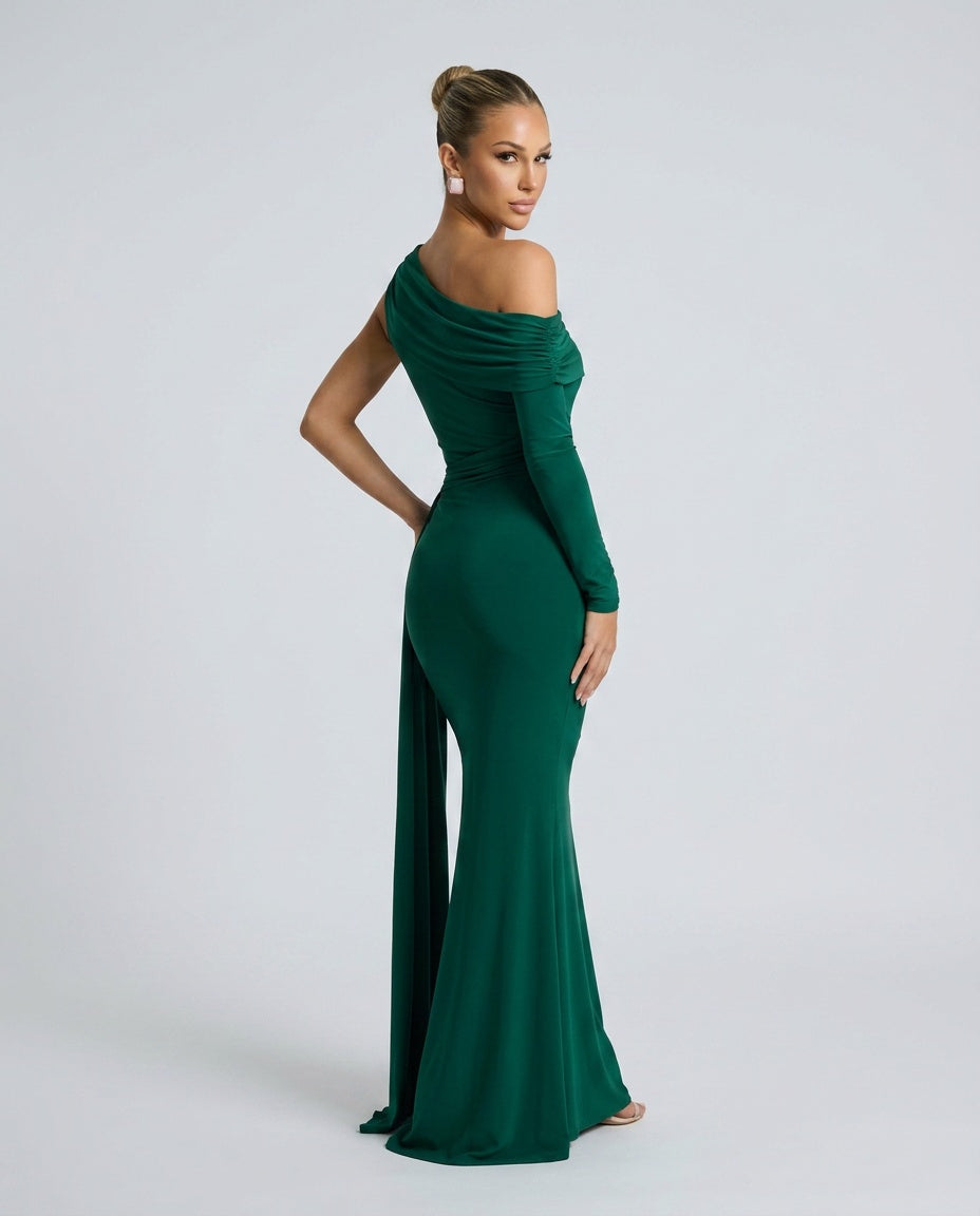 Sloane | One-Shoulder Stretch Maxi Dress