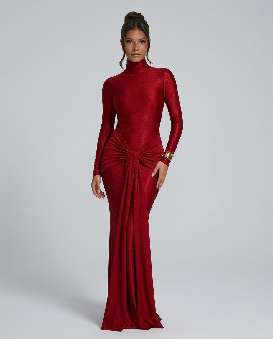 Layla | Long Sleeve Twisted Maxi Dress