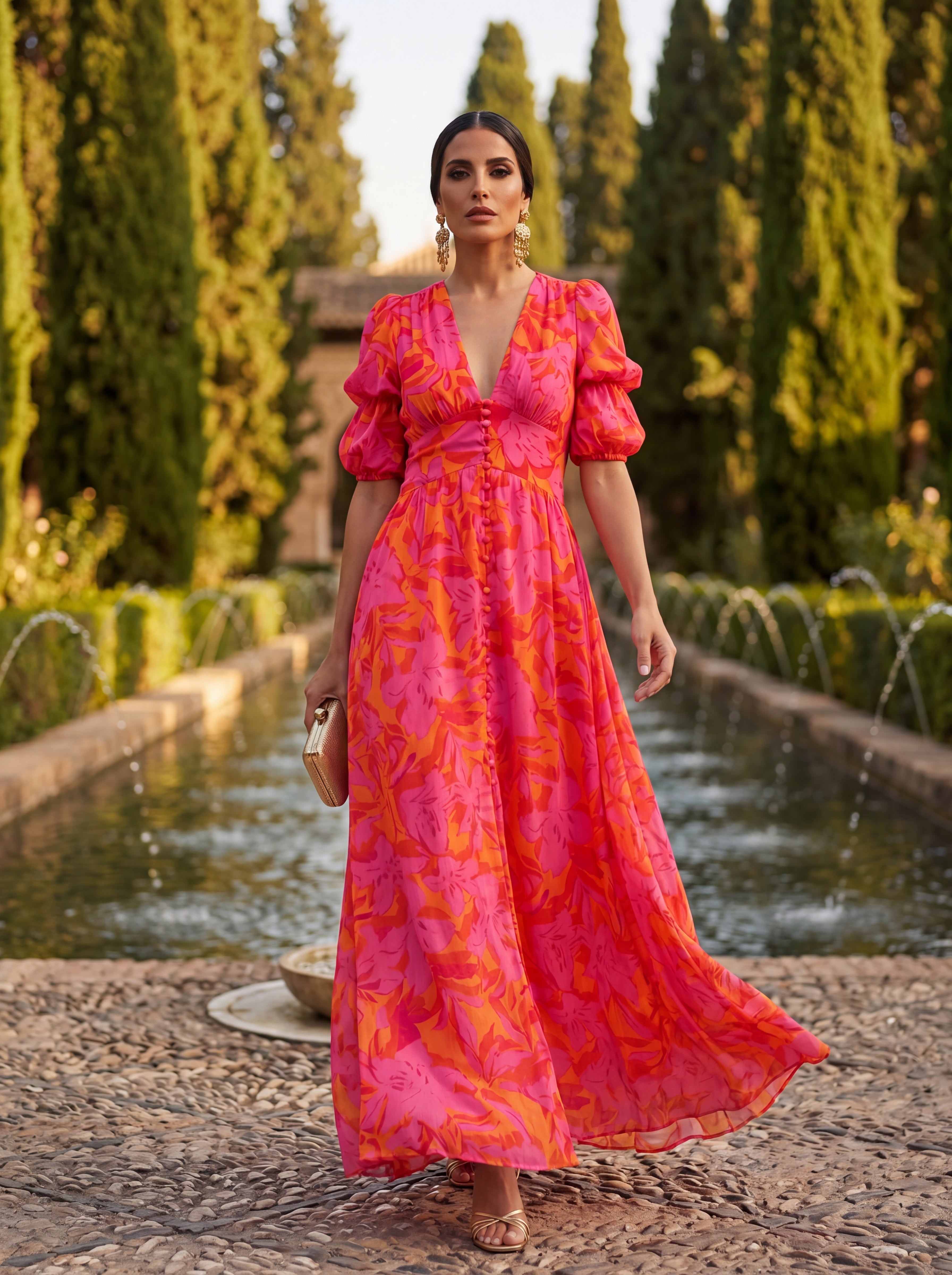 Florette | Floral Print Garden Party Maxi Dress