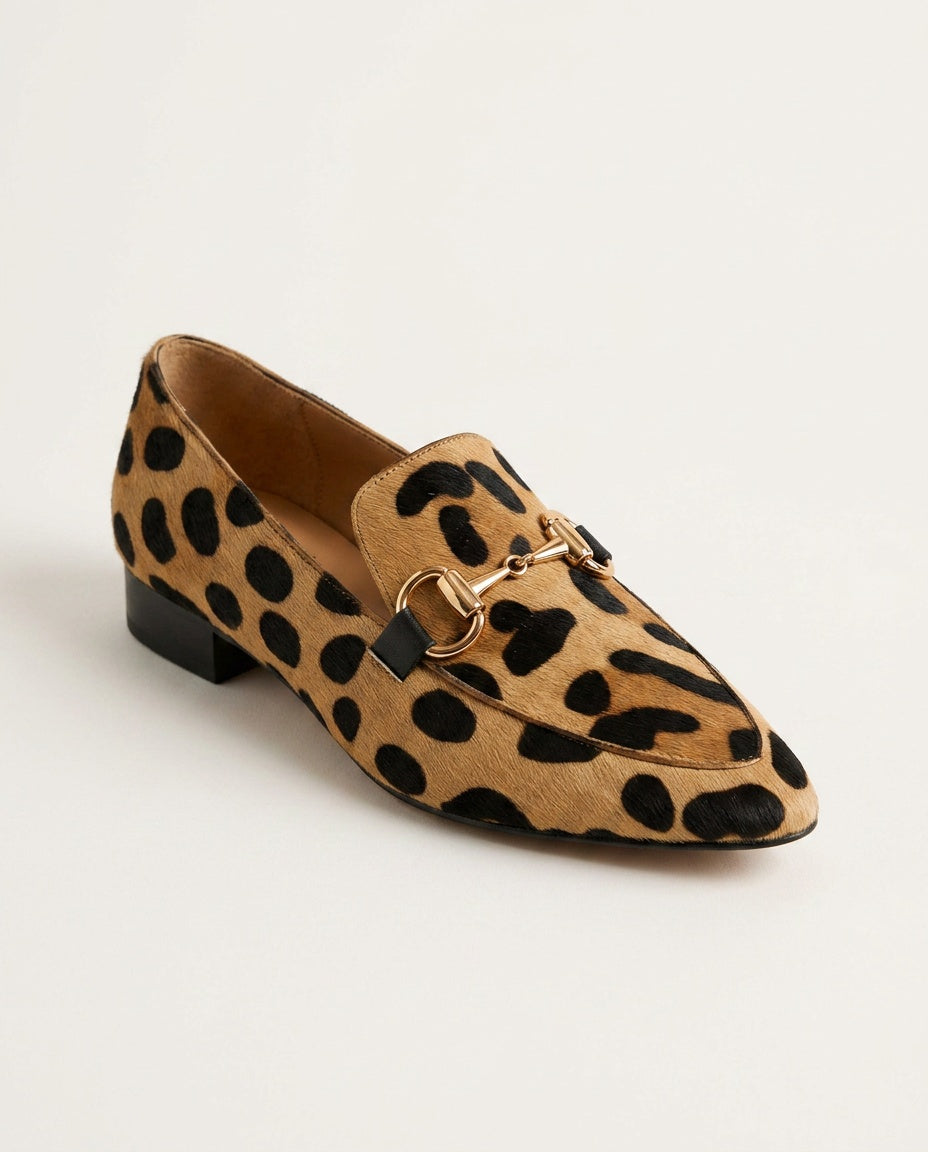 Layla | Leopard Print Flat Loafers