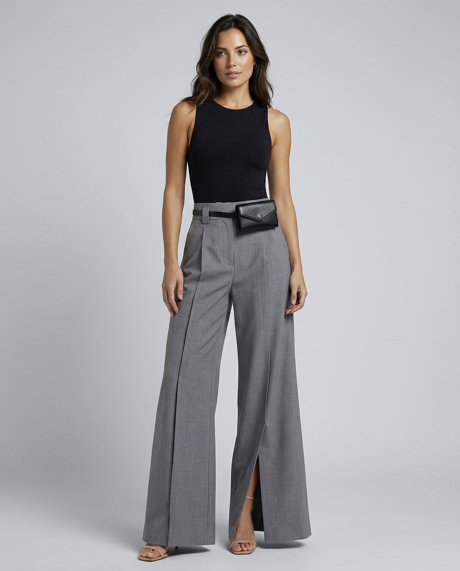 Florencia | High-Rise Pleated Wide-Leg Trousers