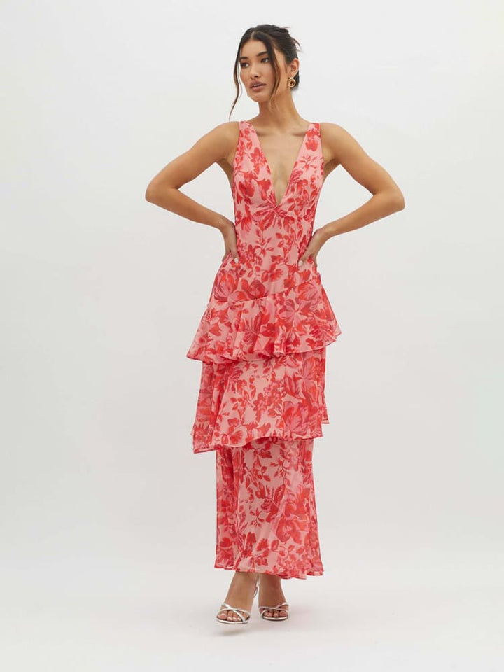 Yara | Ruffle Summer Midi Dress