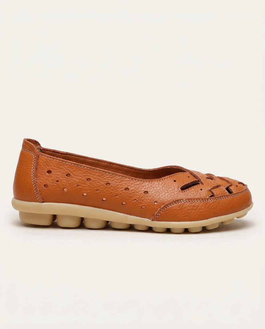 Amara | Perforated Leather Loafers