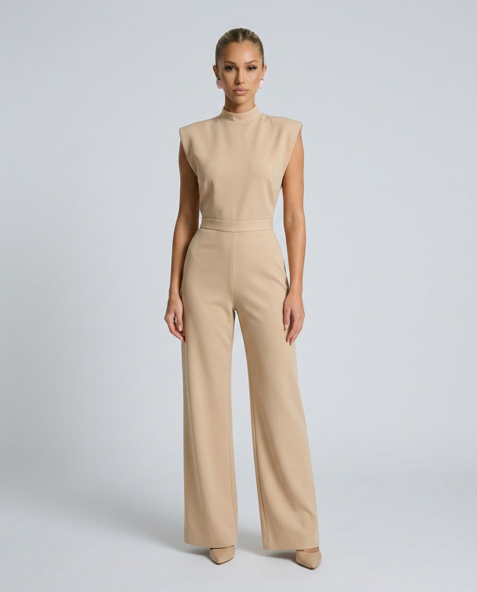 Brooke | Wide Leg Satin-Look Jumpsuit