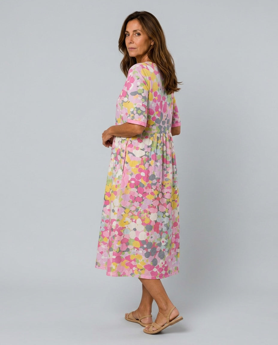 Winnie | Floral Print A-Line Midi Dress
