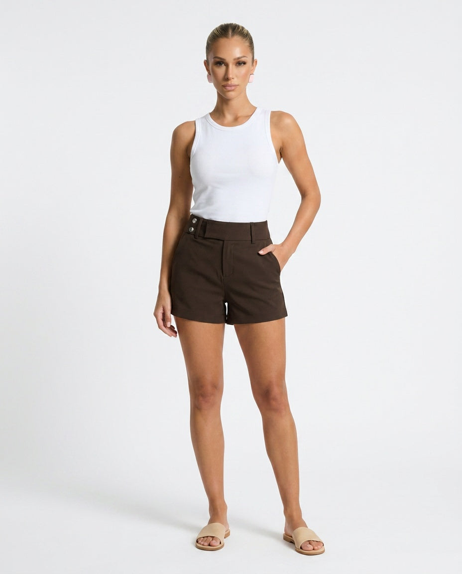 Aletta | Fitted Double Button Shorts