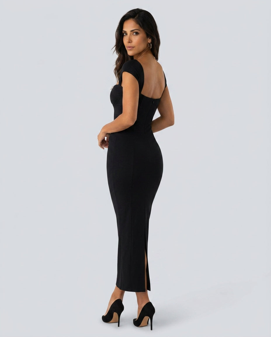 Ellie | Sweetheart Heart-Detail Maxi Dress