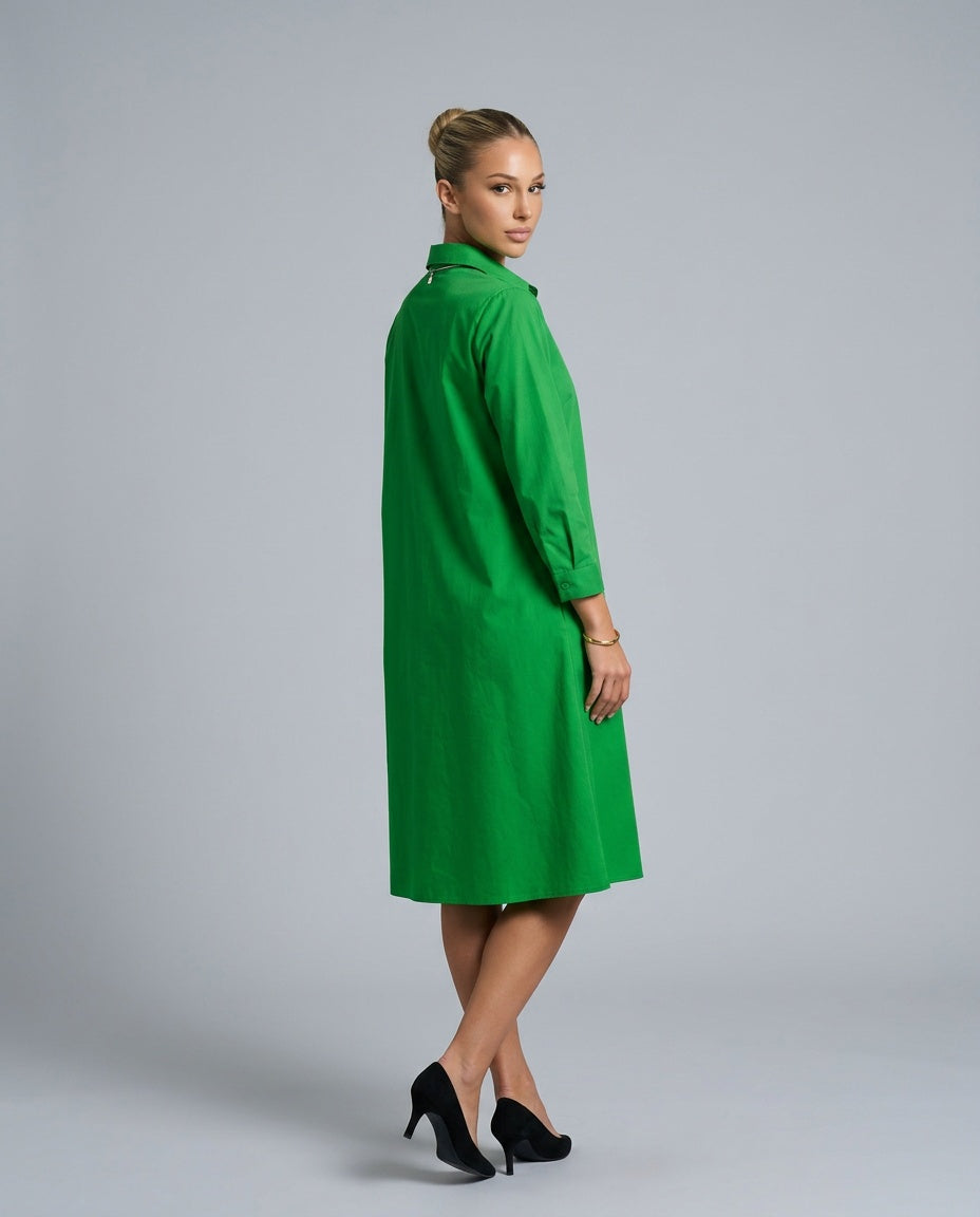 Estrella | Flowy Green Wedding Guest Midi Dress