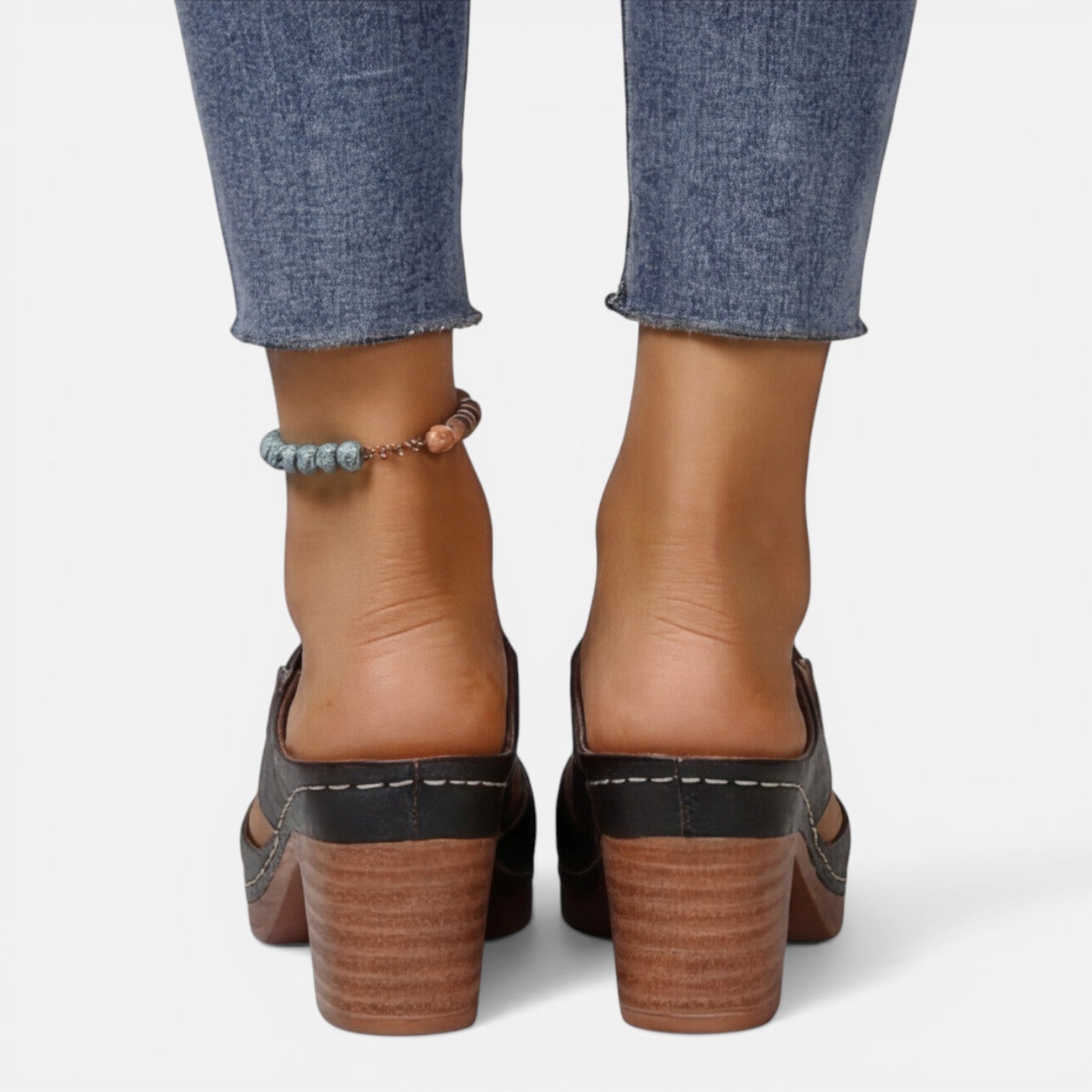 Maeve | Open Toe Block Heel Leather Sandals
