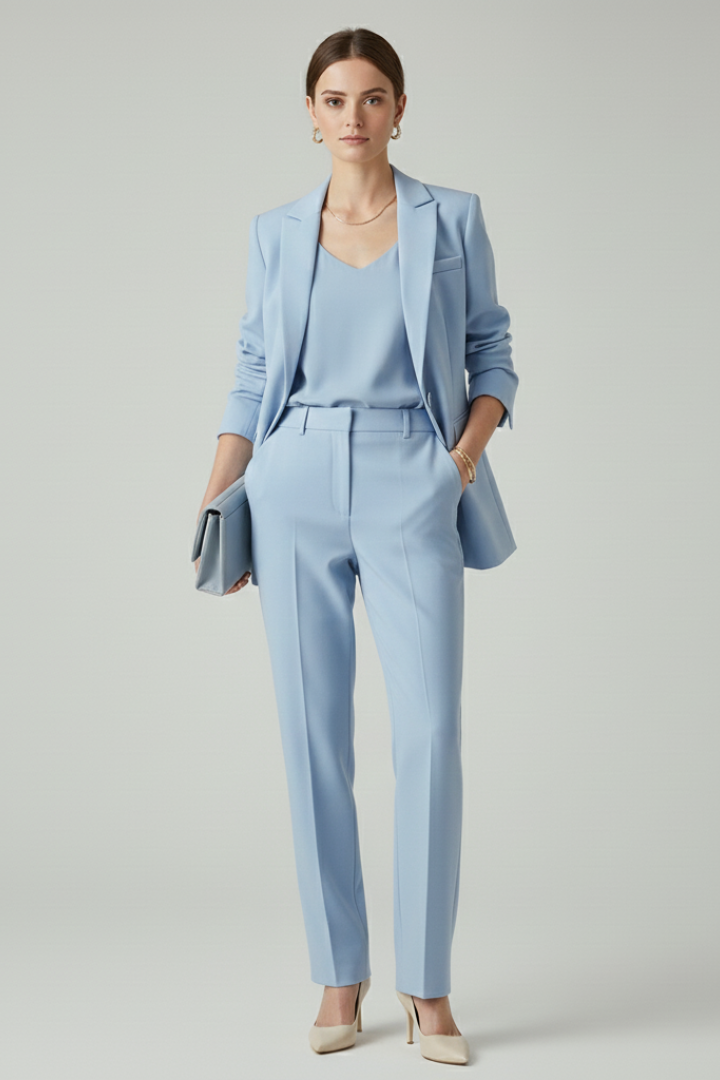 Noor | Structured Blazer & Straight-Leg Trouser Set
