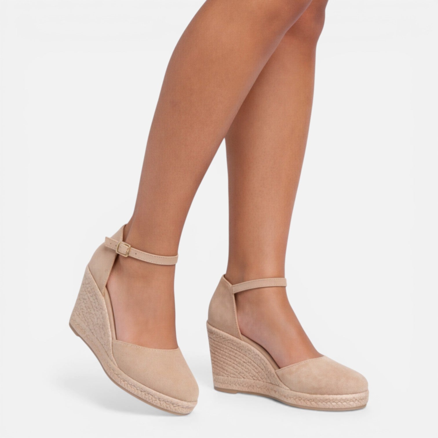 Hadley | Closed-Toe Ankle Strap Jute Wedge Espadrilles