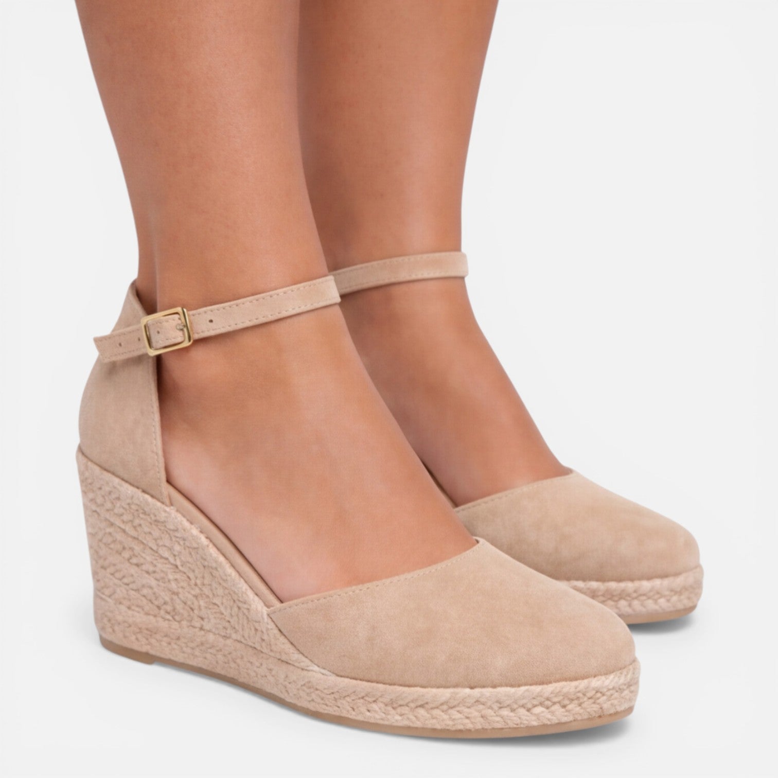 Hadley | Closed-Toe Ankle Strap Jute Wedge Espadrilles