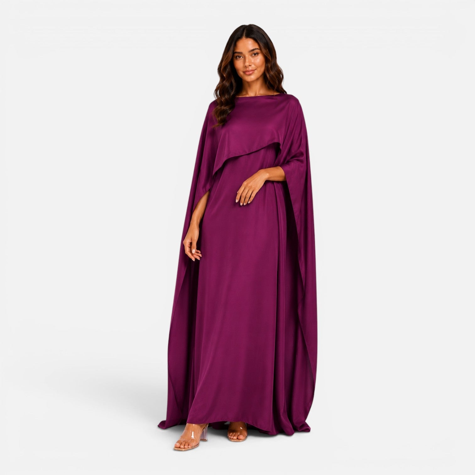 Peyton | Draped Sleeve Maxi Dress