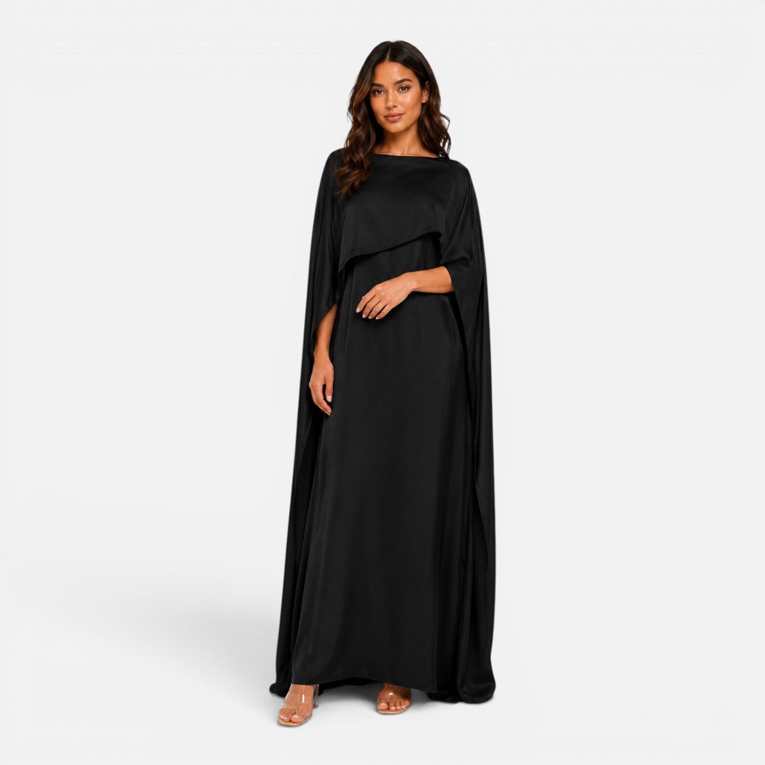 Peyton | Draped Sleeve Maxi Dress