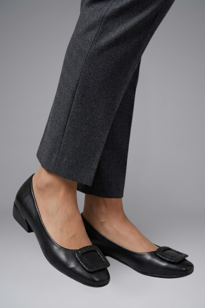 Stella | Leather-Look Cushioned Ballerina Flats