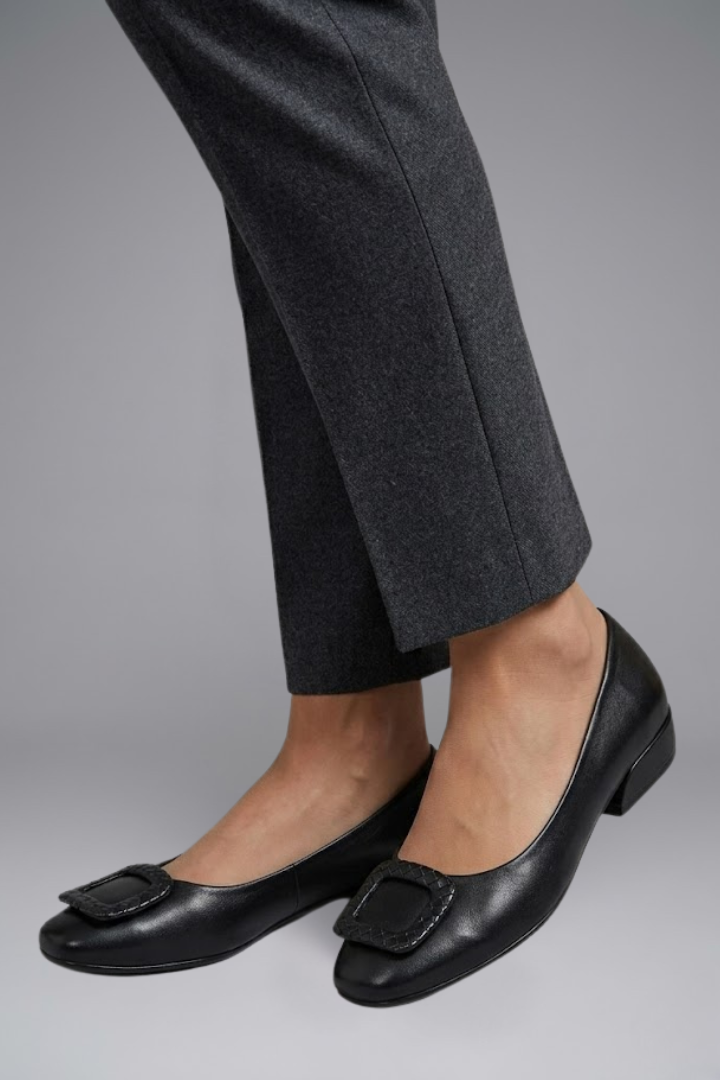 Stella | Leather-Look Cushioned Ballerina Flats