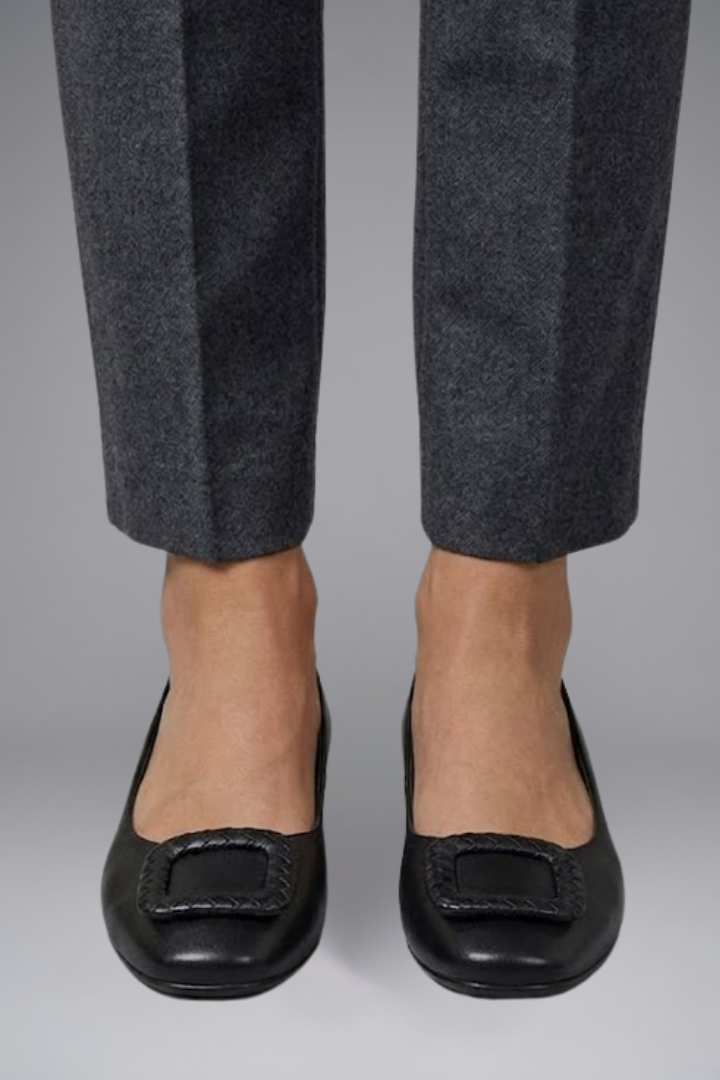 Stella | Leather-Look Cushioned Ballerina Flats