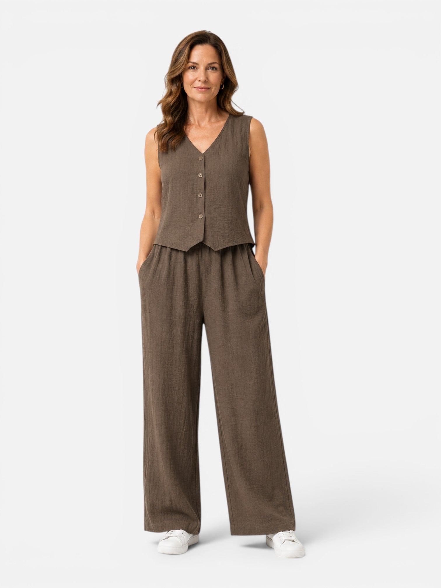 Scarlett | Lightweight Wide-Leg Two-Piece Set