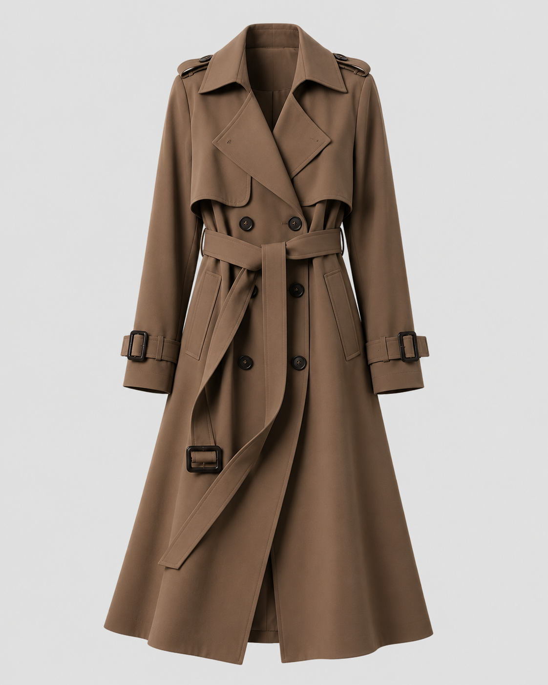 Ximena | Long Belted Trench Coat