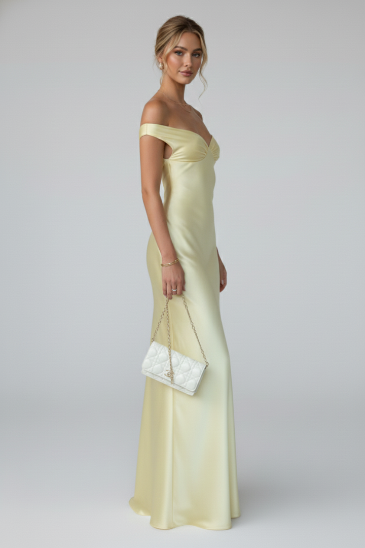 Harlow | Off-Shoulder Fitted Maxi Dress