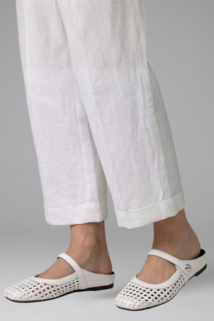 Nuria | Woven Instep Strap Flat Mules