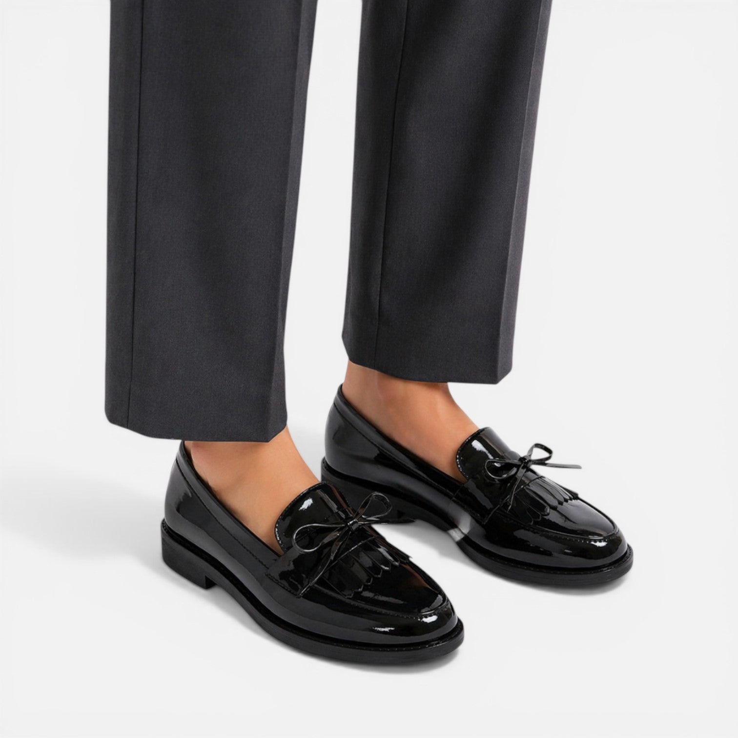 Elisa | Classic Patent Slip-On Loafers