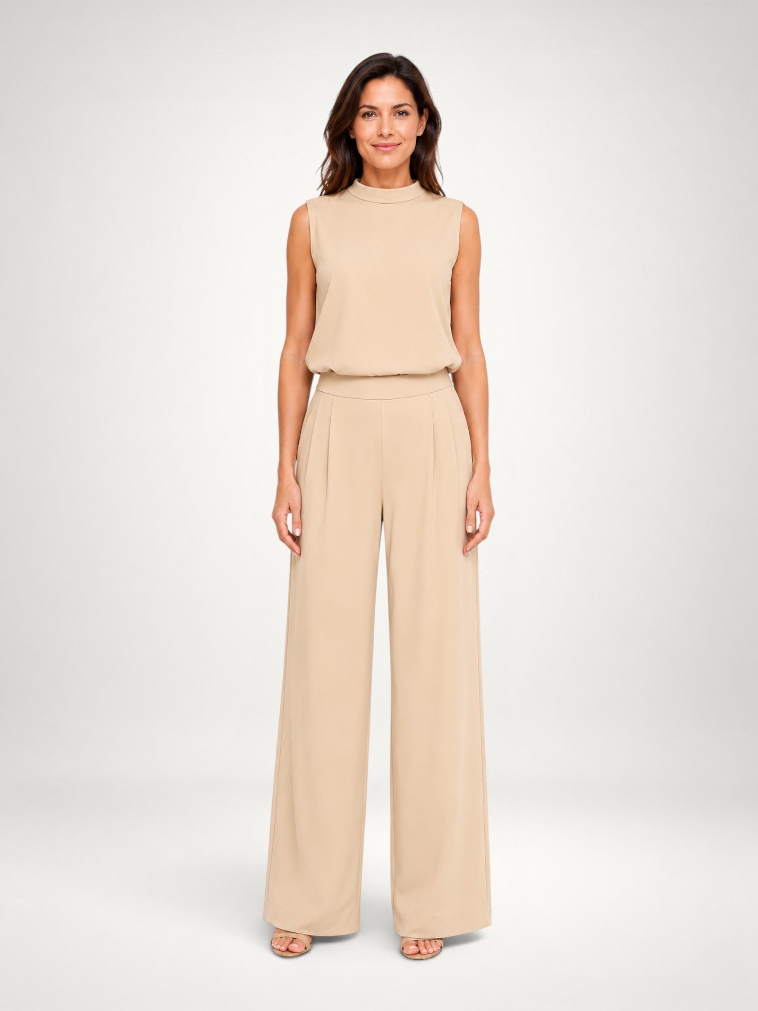 Greta | Sleeveless Wide-Leg Two-Piece Co-Ord Set