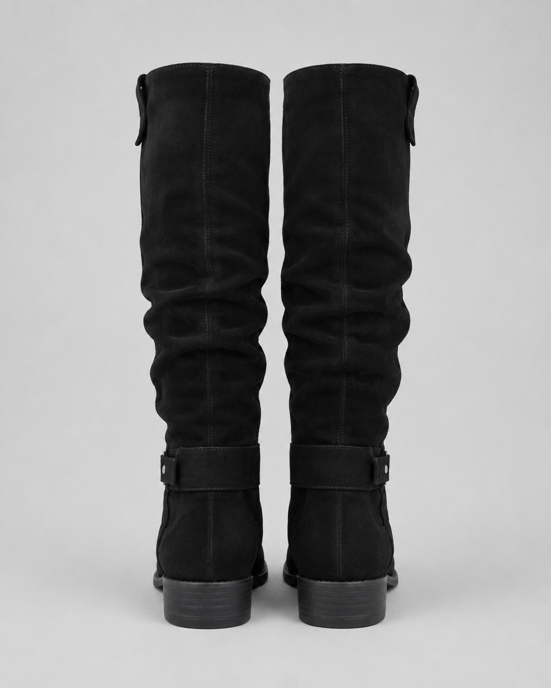 Kova | Suede Knee-High Low Heel Boots