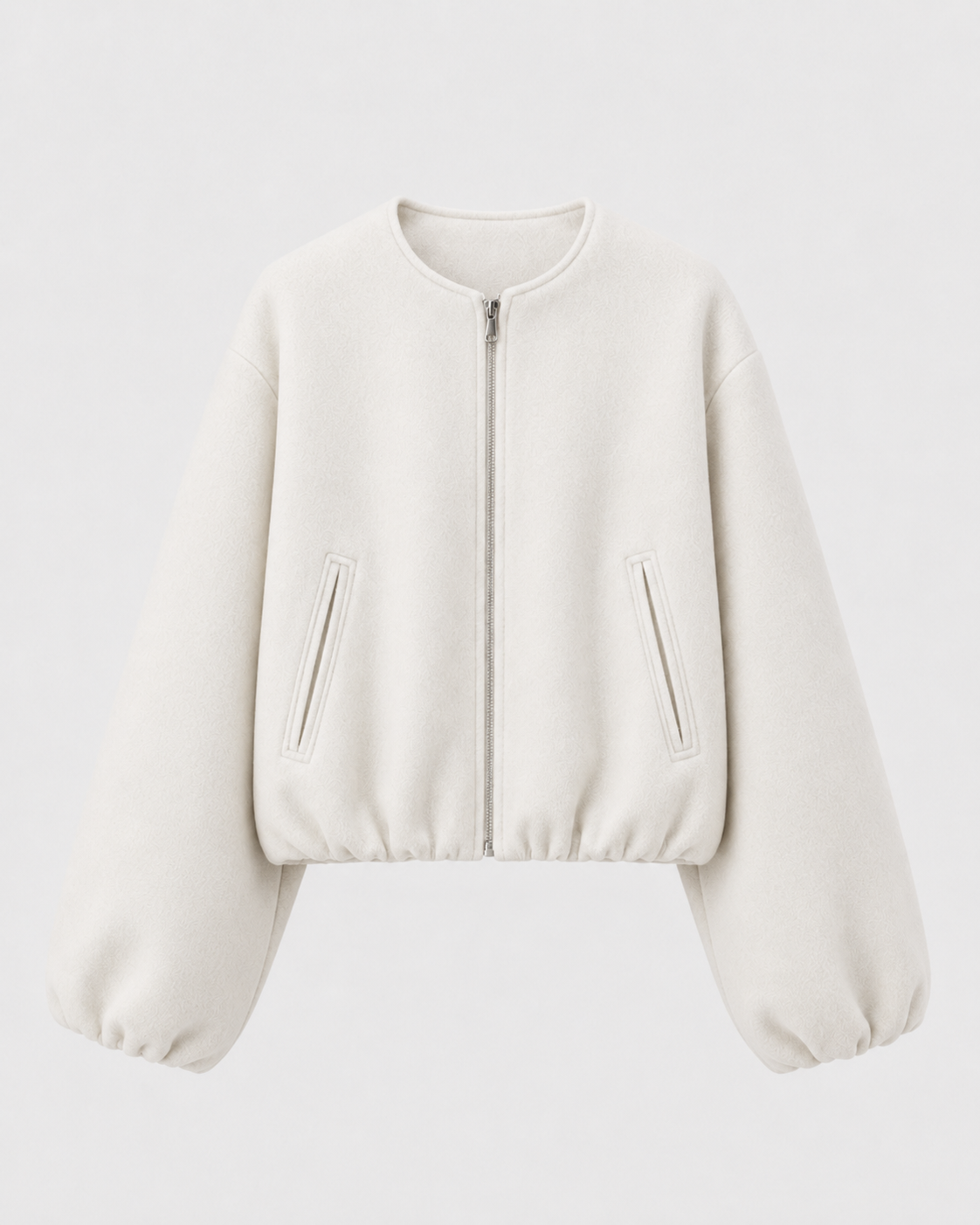 Opal | Cropped Wool Blend Bomber Jacket