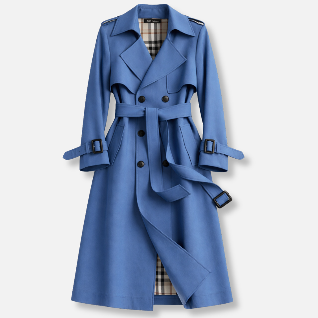 Nina | Belted Tailored Long Trench Coat