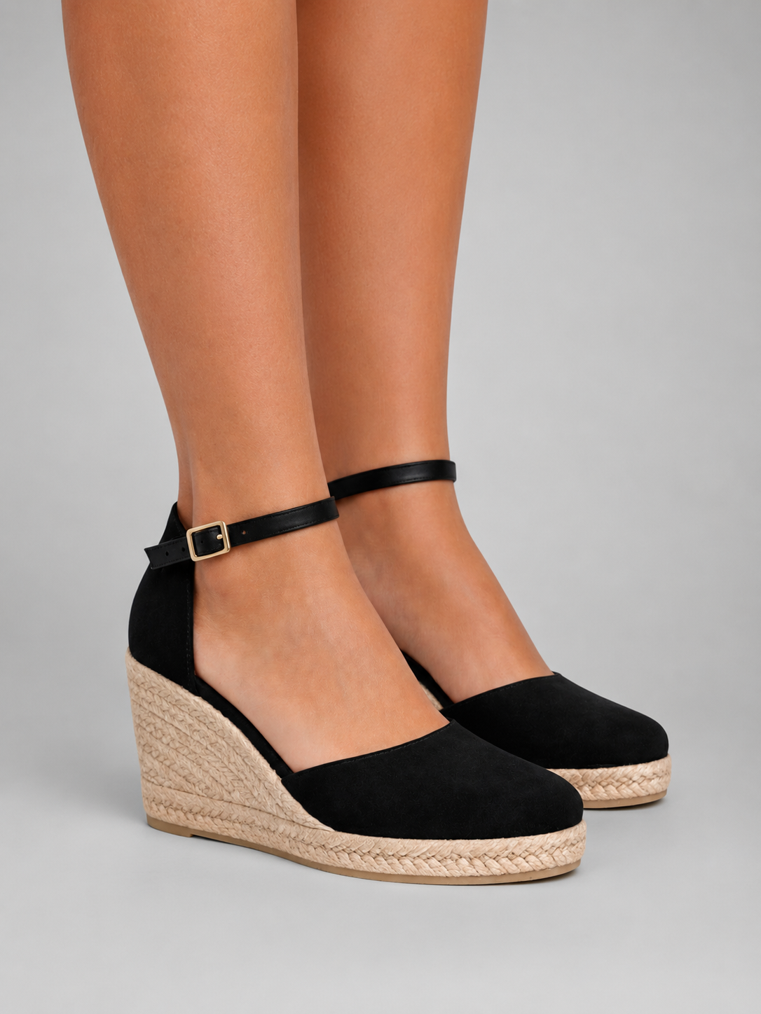 Valeria | Closed Toe Ankle Strap Wedge Sandals