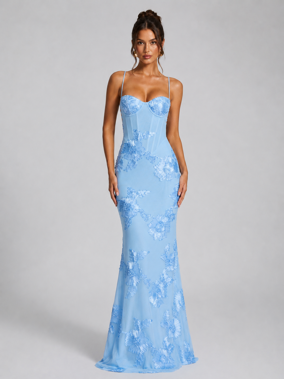 Elin | Floral Corset Maxi Dress