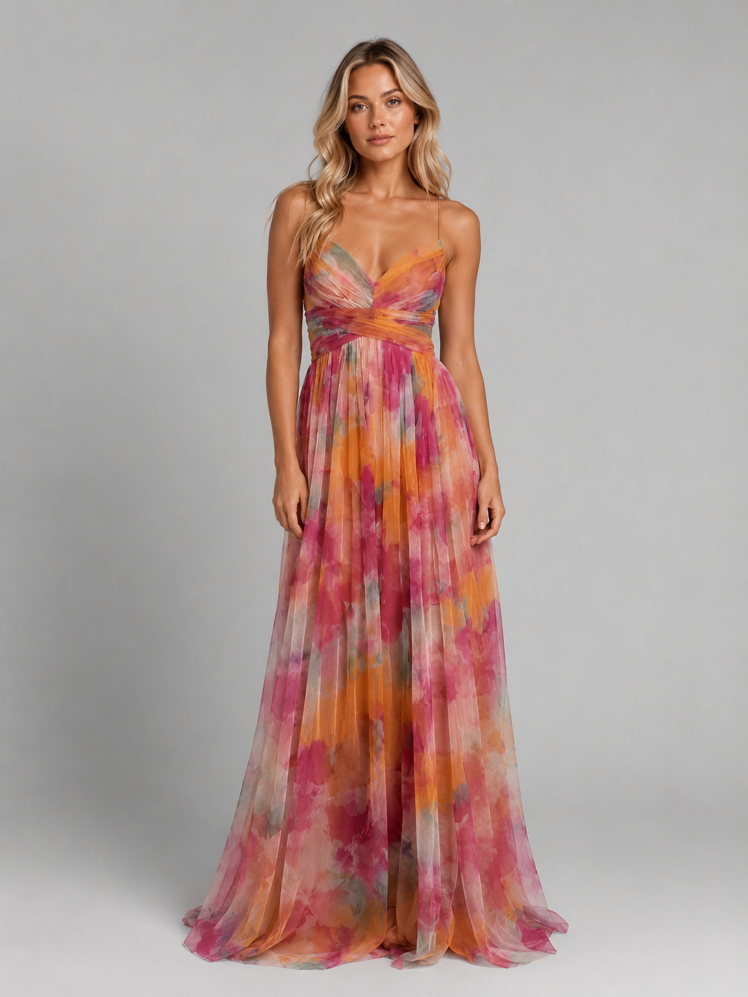 Yara | Floral V-Neck Flowing Maxi Dress
