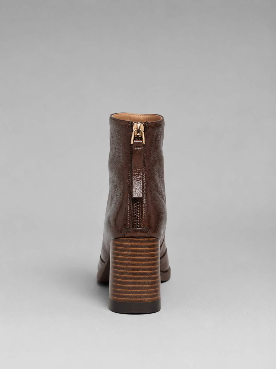 Catalina | Block Heel Leather-Look Ankle Boots