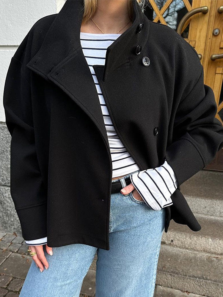 Ellie | Oversized Short Wool-Blend Coat