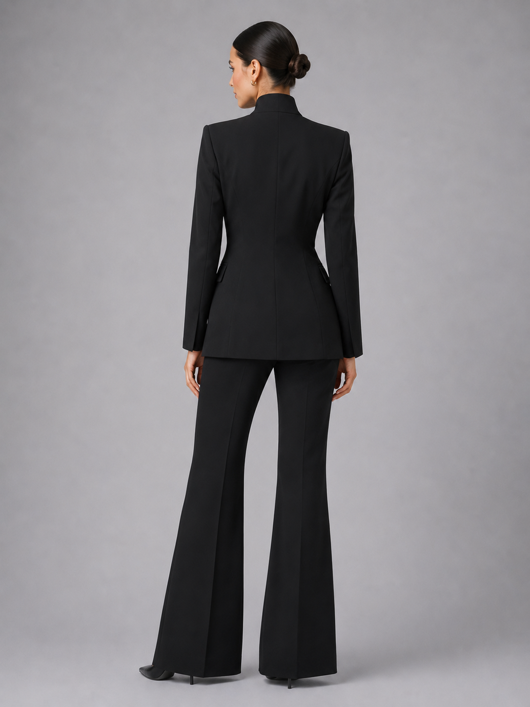Anouk | Collarless Tailored Blazer & Wide-Leg Trouser Set