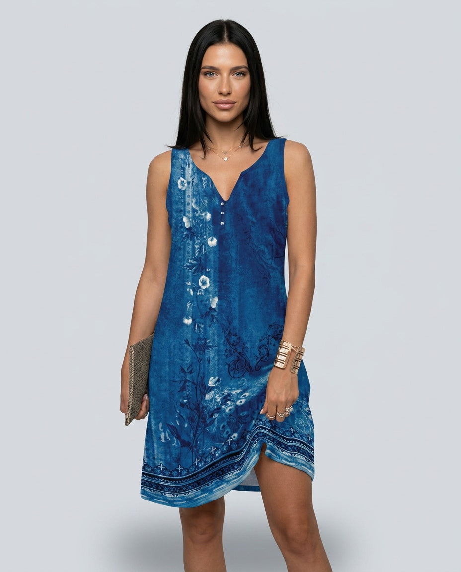 Billie | Sleeveless Floral Print Casual Mini Dress