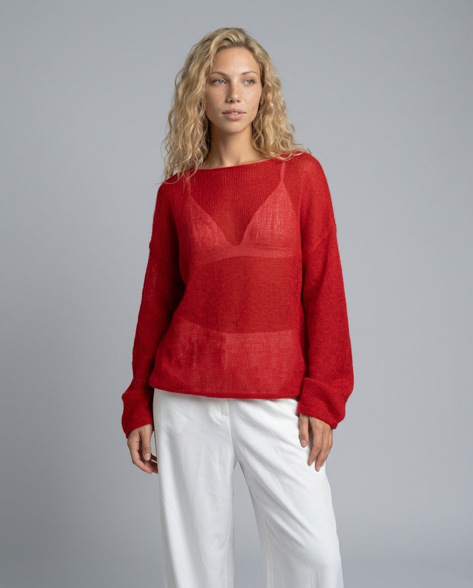 Mabel | Cropped Bell Sleeve Knit Jumper