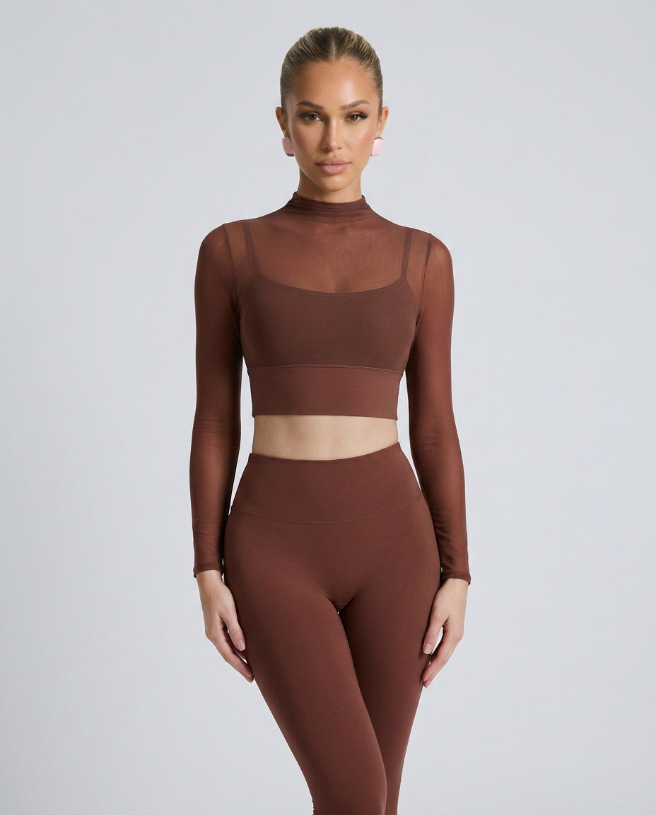 Gemma | Long Sleeve Sculpting Compression Crop Top