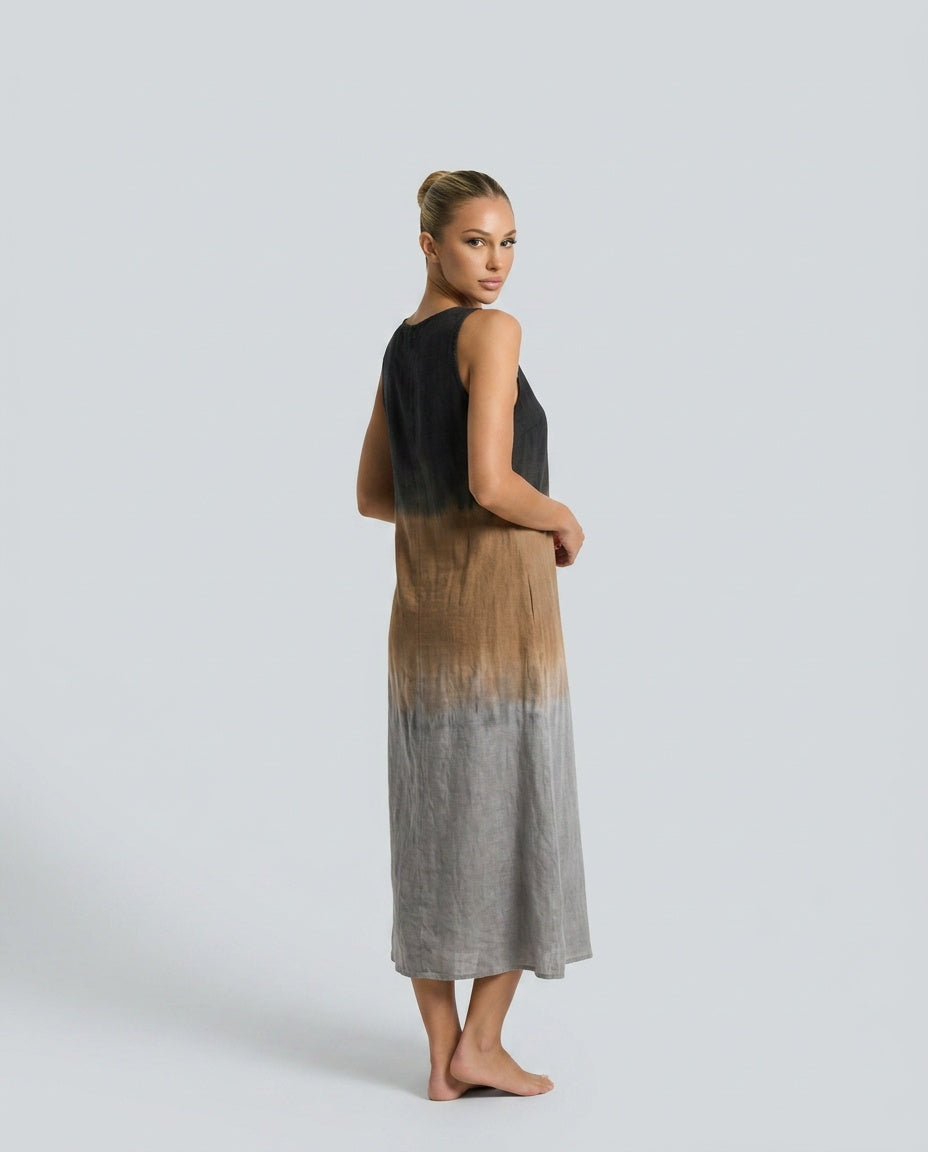 Beatriz | Sleeveless Ombre Midi Dress