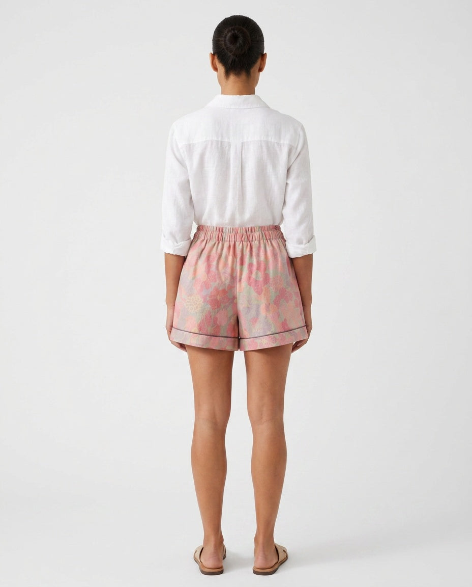 Wren | Floral Print Cotton Shorts