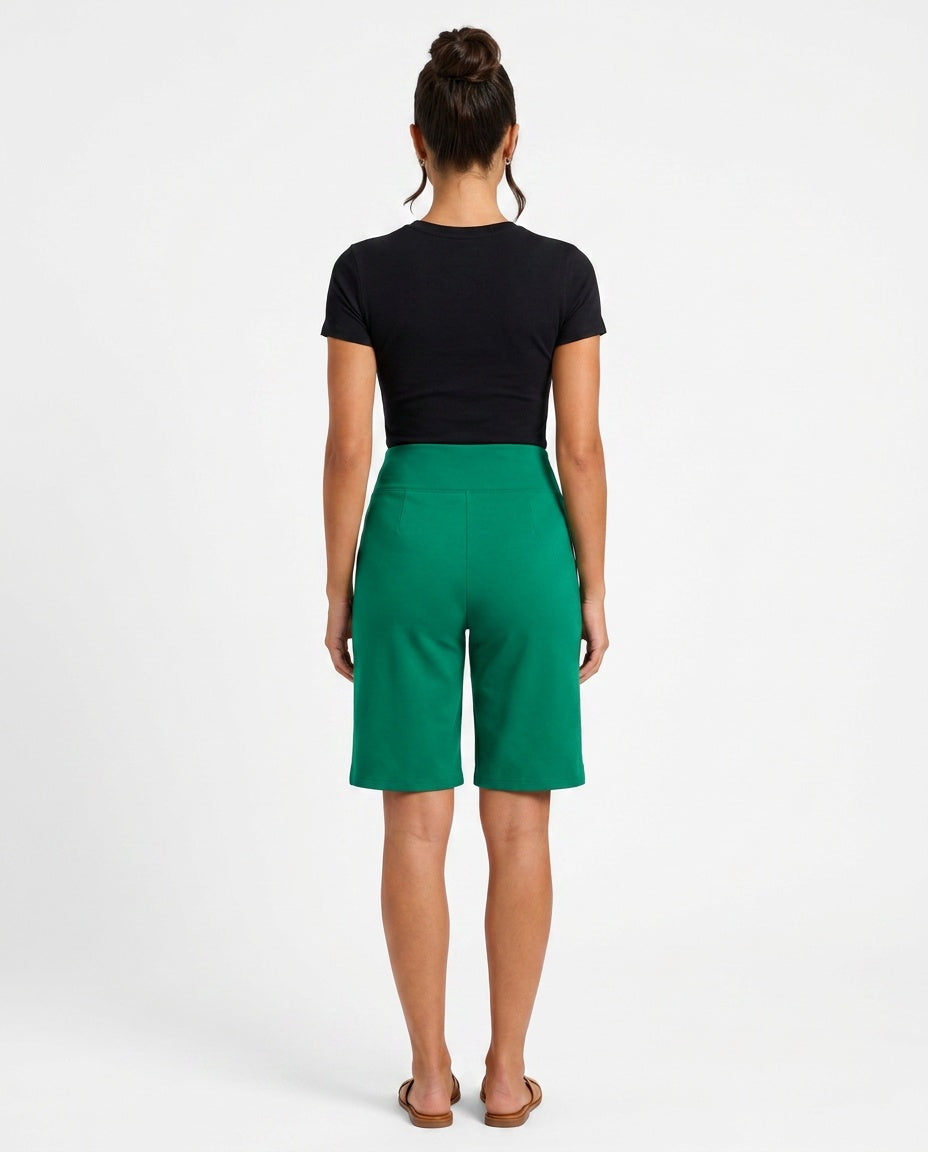 Bianca | Mid Waist Bermuda Shorts with Pockets